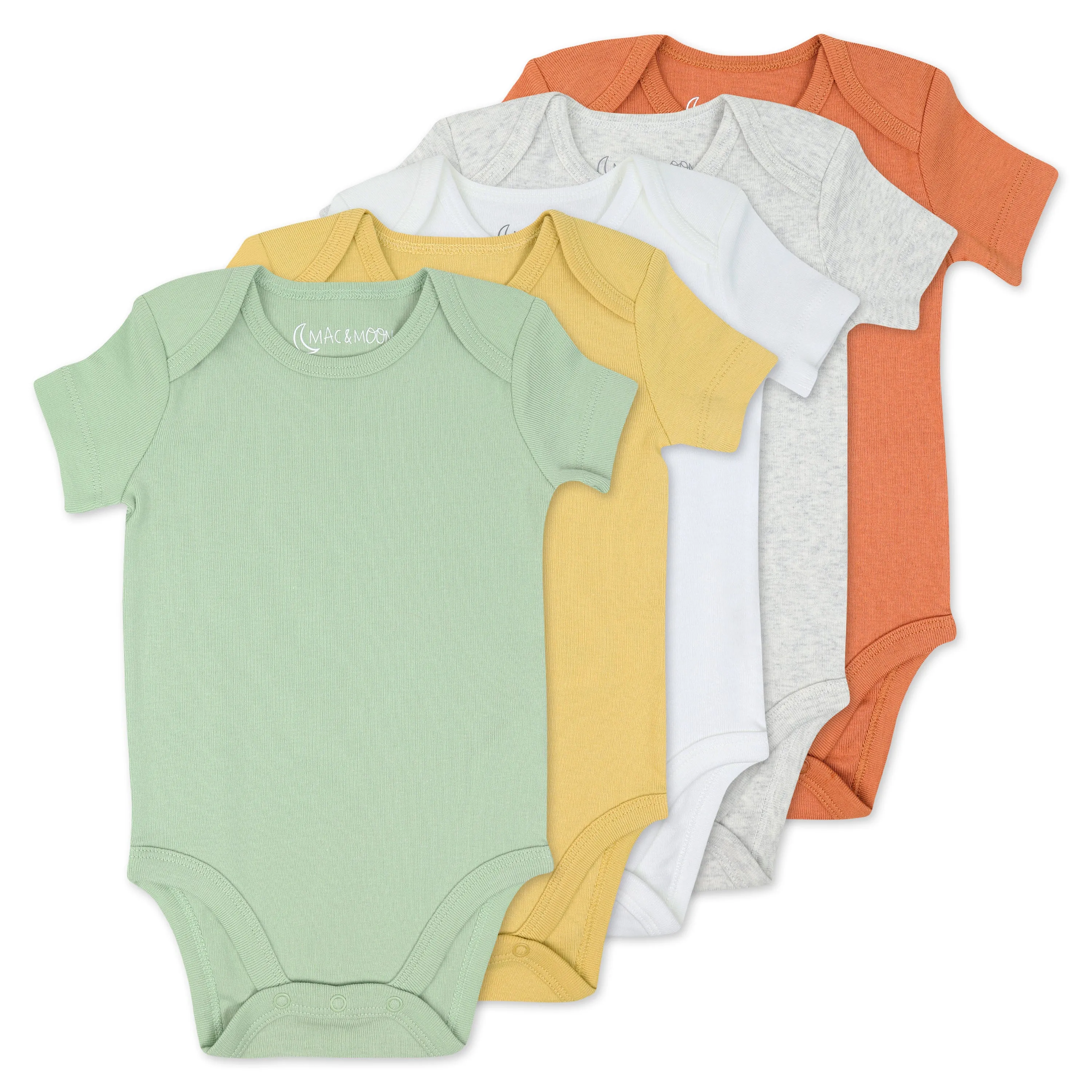 5-Pack Organic Cotton Bodysuit in Safari Pals Colors