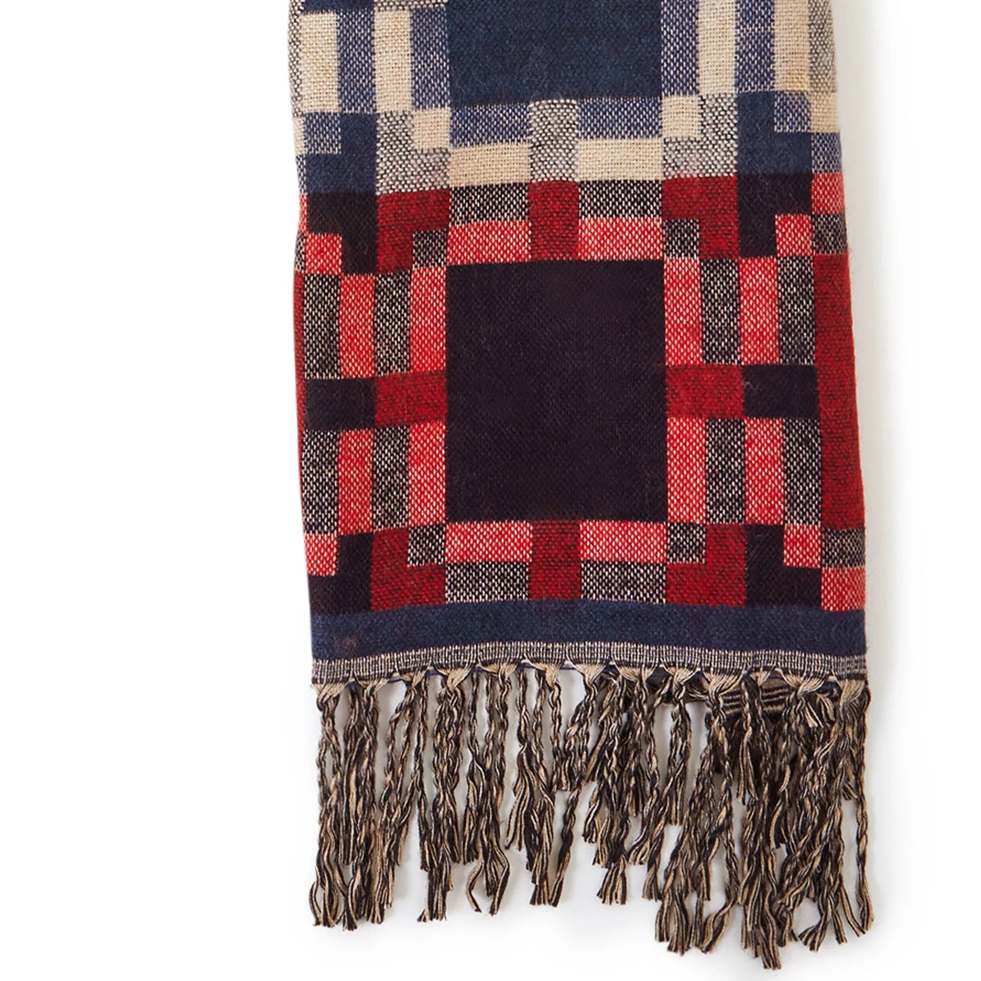 Accessorize London Women's Multi Geometric Woven Blanket Scarf