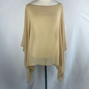 ArmaniCollezioniTan Silk Poncho Shawl