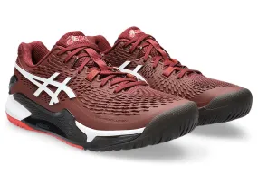 Asics Gel Resolution 9 Tennis Shoe - Antique Red/White