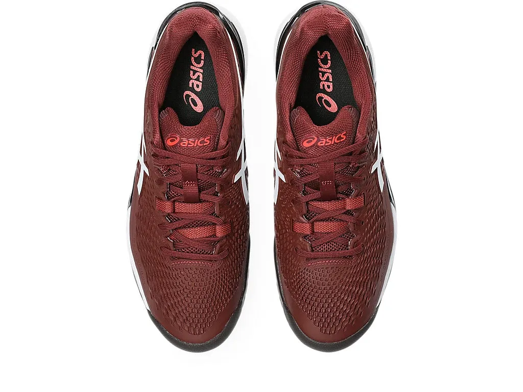 Asics Gel Resolution 9 Tennis Shoe - Antique Red/White