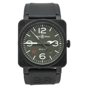 Bell & Ross Men's Military Type Ceramic 42mm Khaki Green Dial Watch Reference #: BR0392-MIL-CE