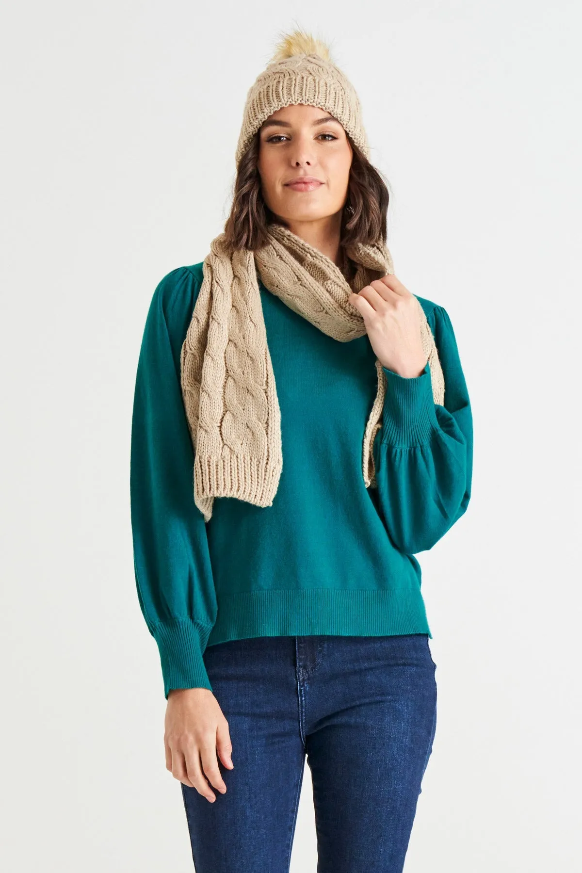 Betty Basics Thelma Scarf - Oat