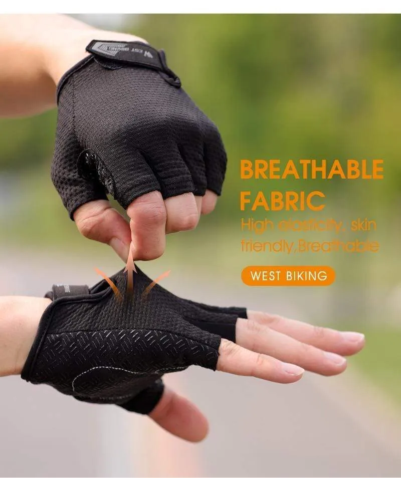 Bicycle Gloves Half-finger Breathable MTB Road Bike Gloves Anti-skid Mat Motorcycle Men Women Sports Cycling Gloves