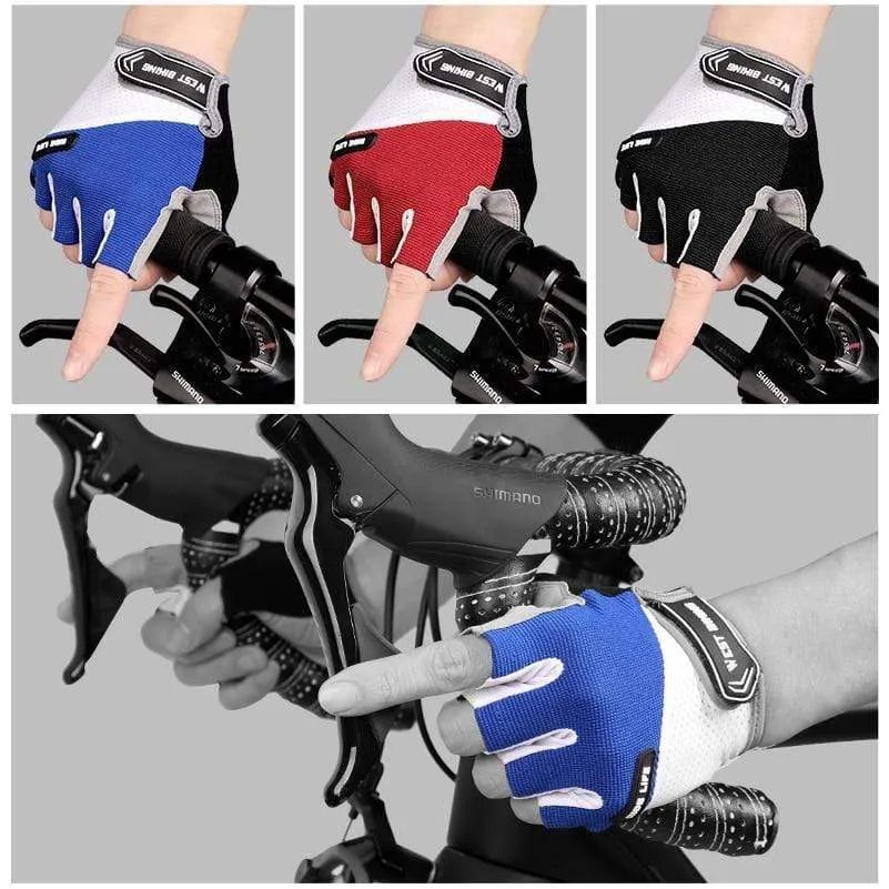 Bicycle Gloves Half-finger Breathable MTB Road Bike Gloves Anti-skid Mat Motorcycle Men Women Sports Cycling Gloves