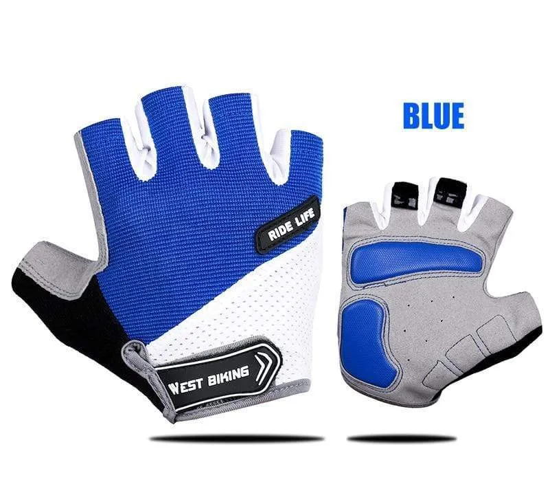 Bicycle Gloves Half-finger Breathable MTB Road Bike Gloves Anti-skid Mat Motorcycle Men Women Sports Cycling Gloves