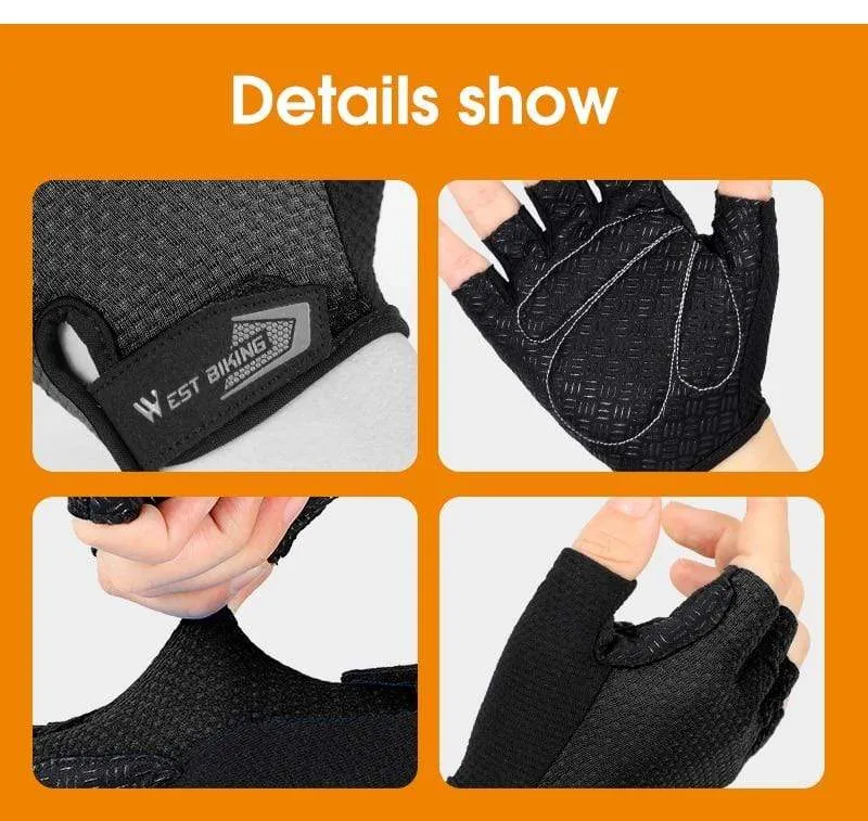 Bicycle Gloves Half-finger Breathable MTB Road Bike Gloves Anti-skid Mat Motorcycle Men Women Sports Cycling Gloves