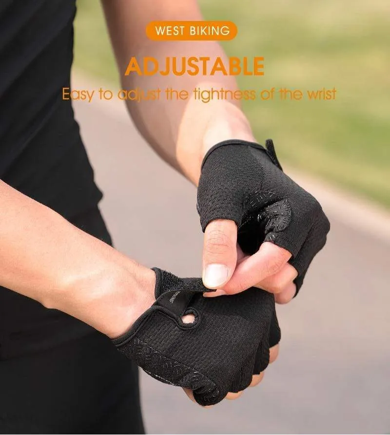 Bicycle Gloves Half-finger Breathable MTB Road Bike Gloves Anti-skid Mat Motorcycle Men Women Sports Cycling Gloves