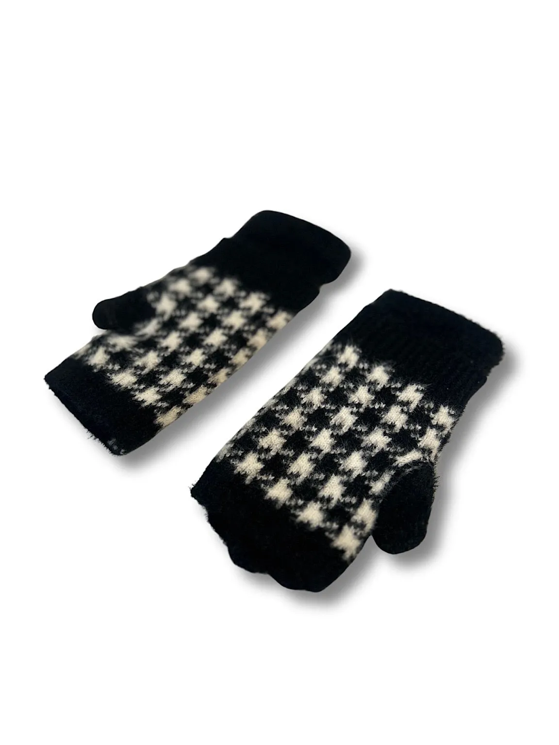 Black Dogtooth Gloves