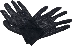 Black Lace Gloves One Size