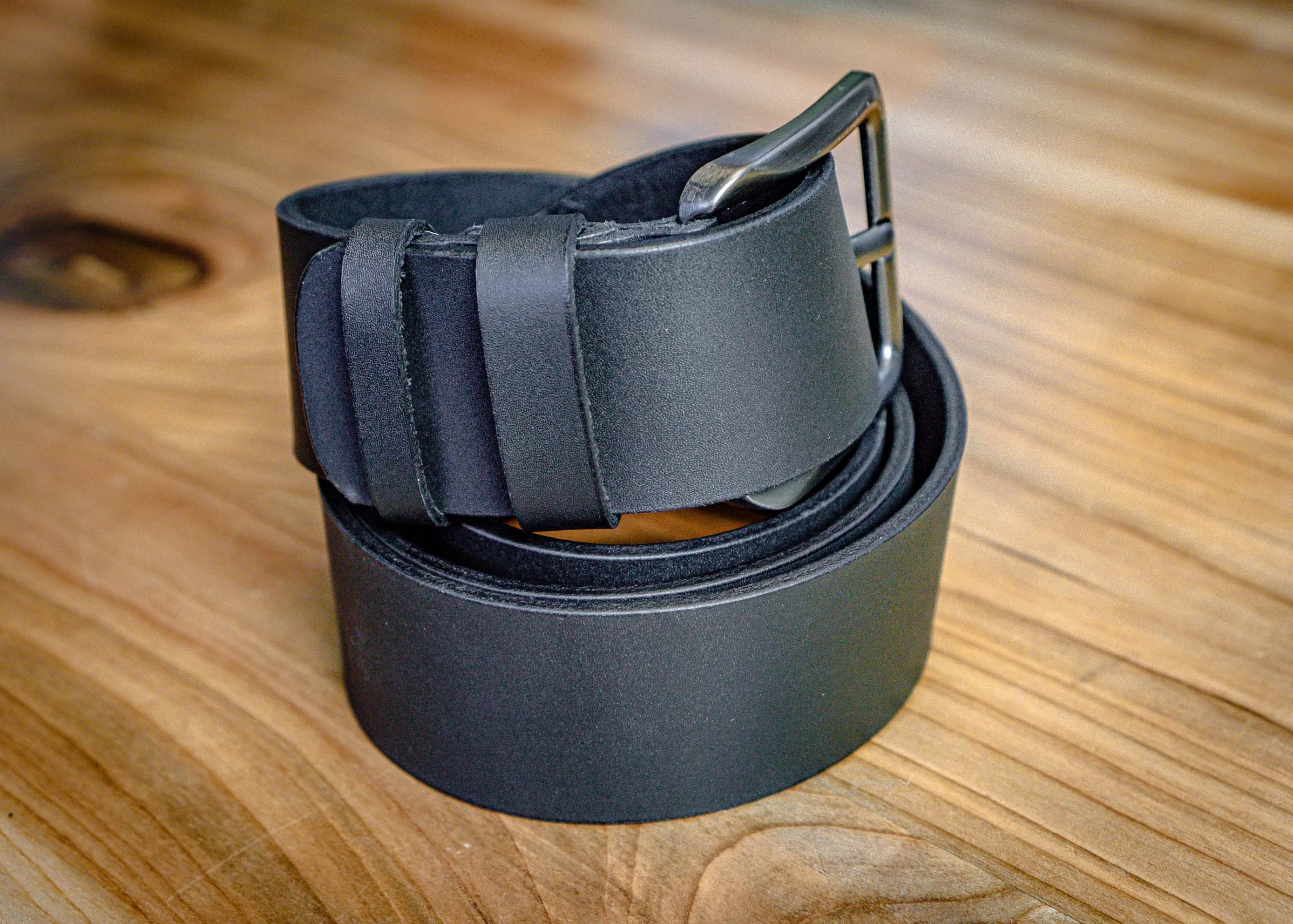 Black Leather Belt | Men’s Designer Belt "Quill" | Handmade