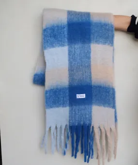 Blue Plaid Scarf