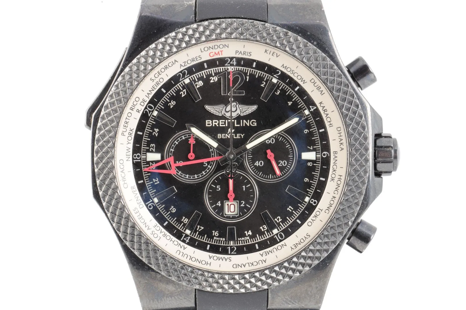 Breitling Bentley GMT "MIDNIGHT M47362 Stainless Steel PVD 49mm Men's Watch