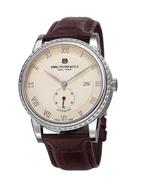 Bruno Magli Mens 80th Anniversary Ottanta Automatic - Stainless Steel - Date