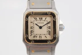 Cartier Santos 1567 Steel & 18K Yellow Gold 24mm Ladies Watch