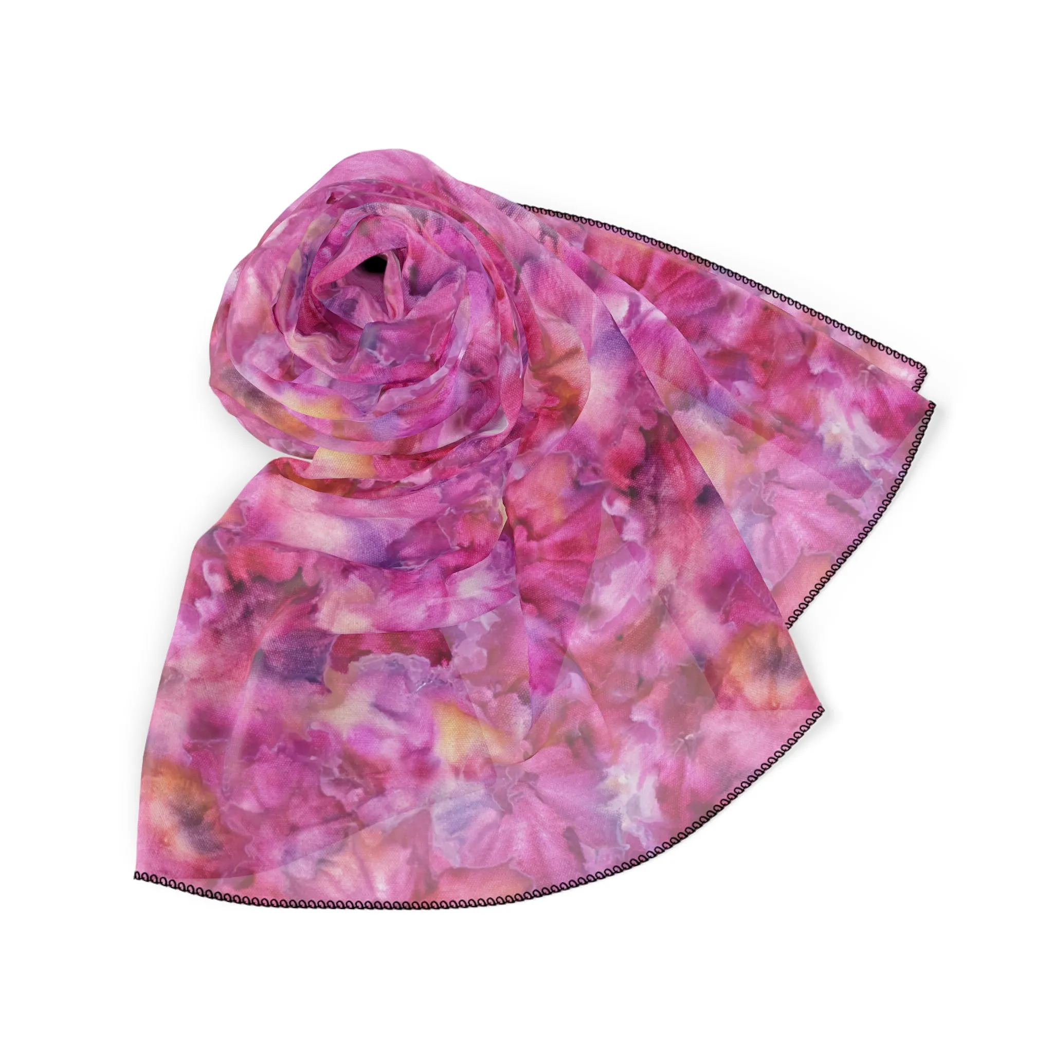 Chiffon Scarf - Sunset Blush Print