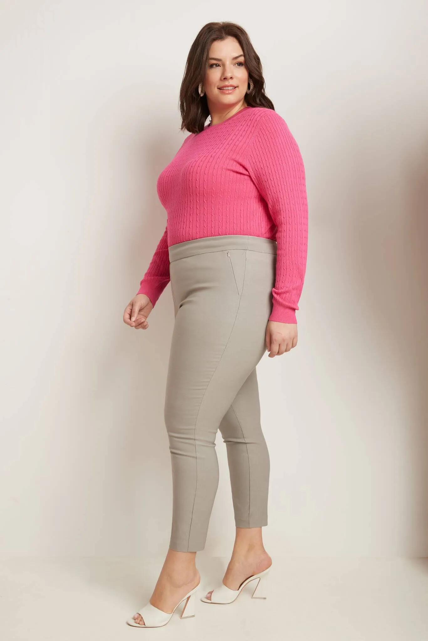 Curvy Tummy Control Work Pants with Real Pockets