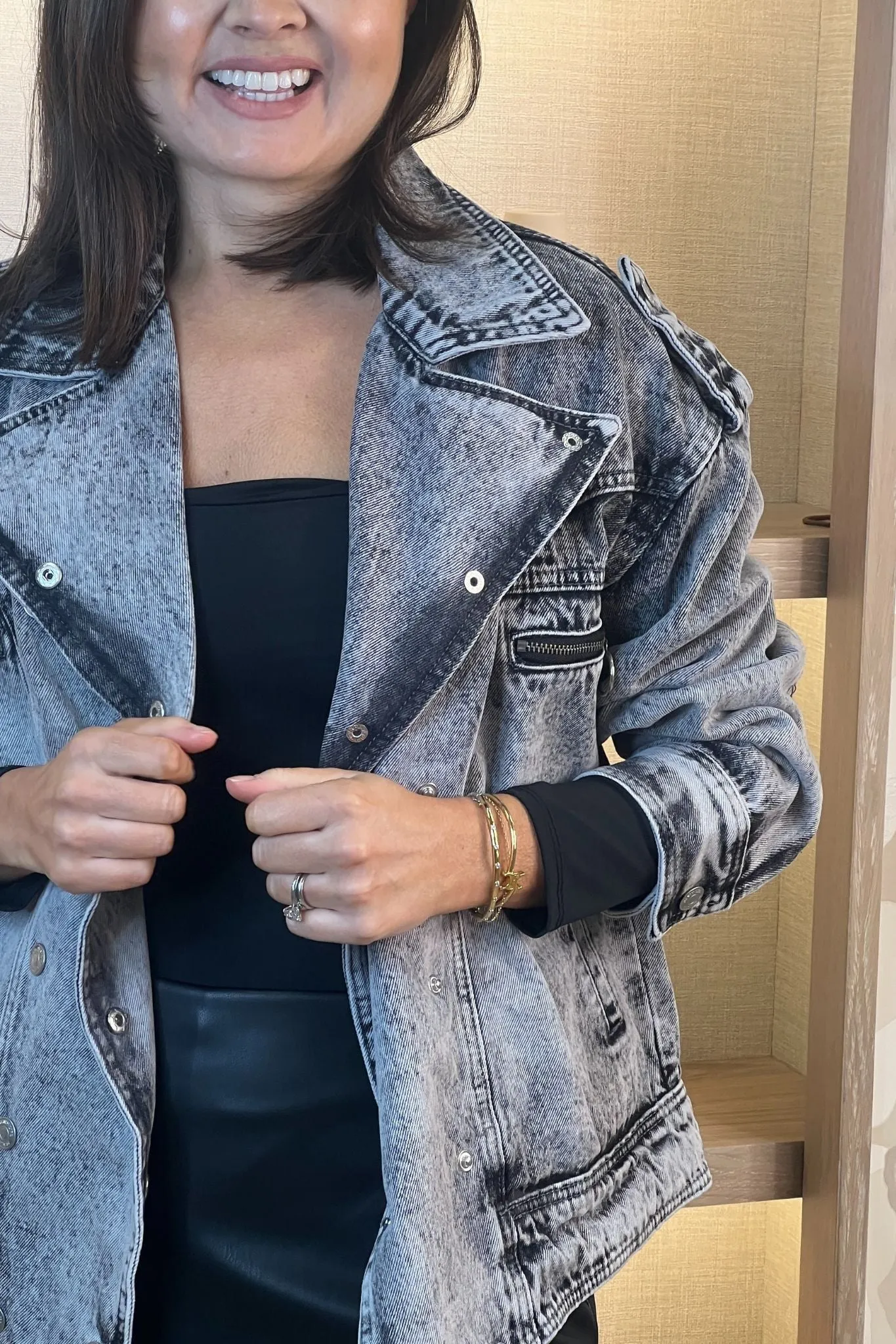 Danni Denim Jacket In Grey