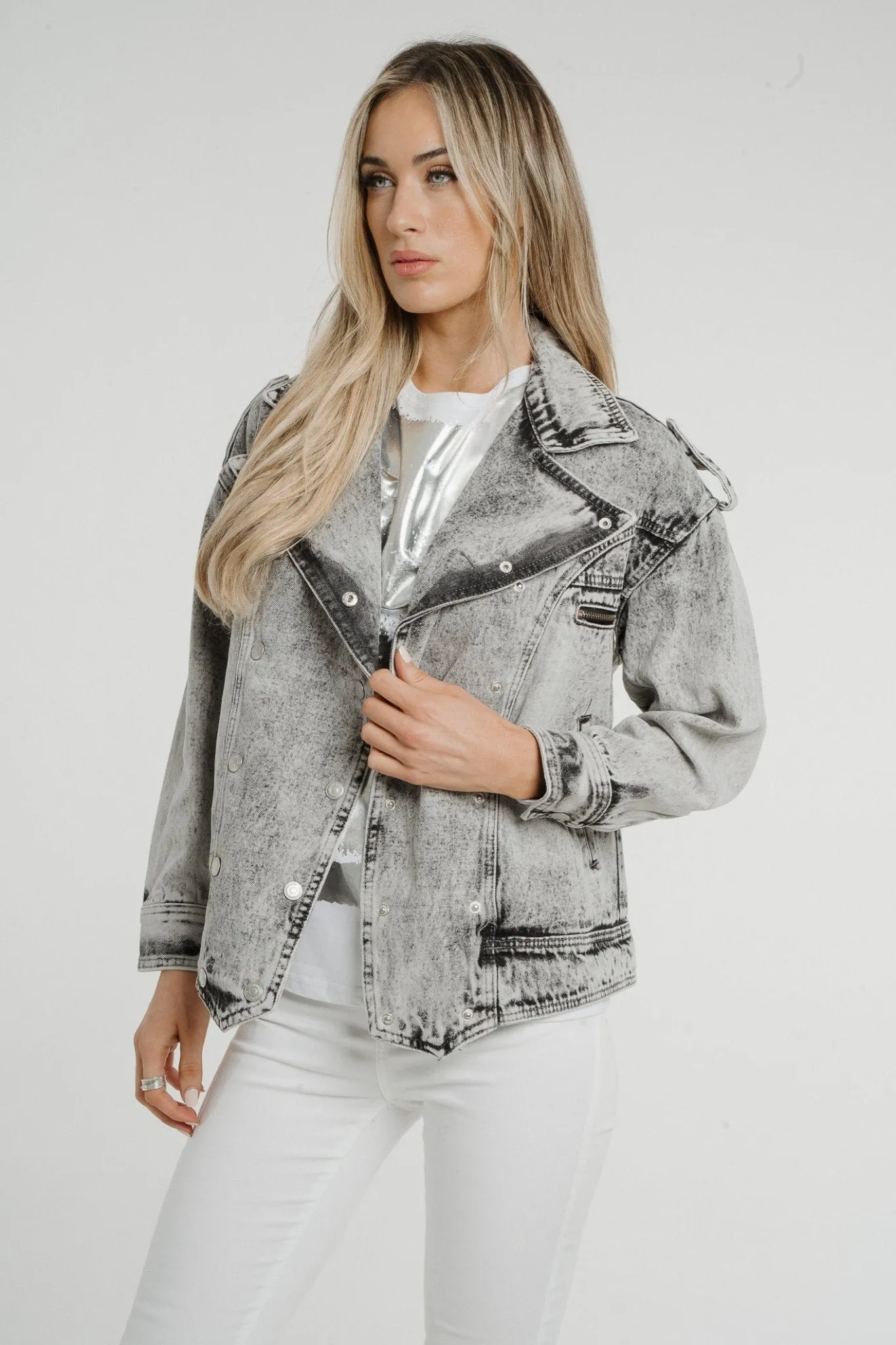 Danni Denim Jacket In Grey