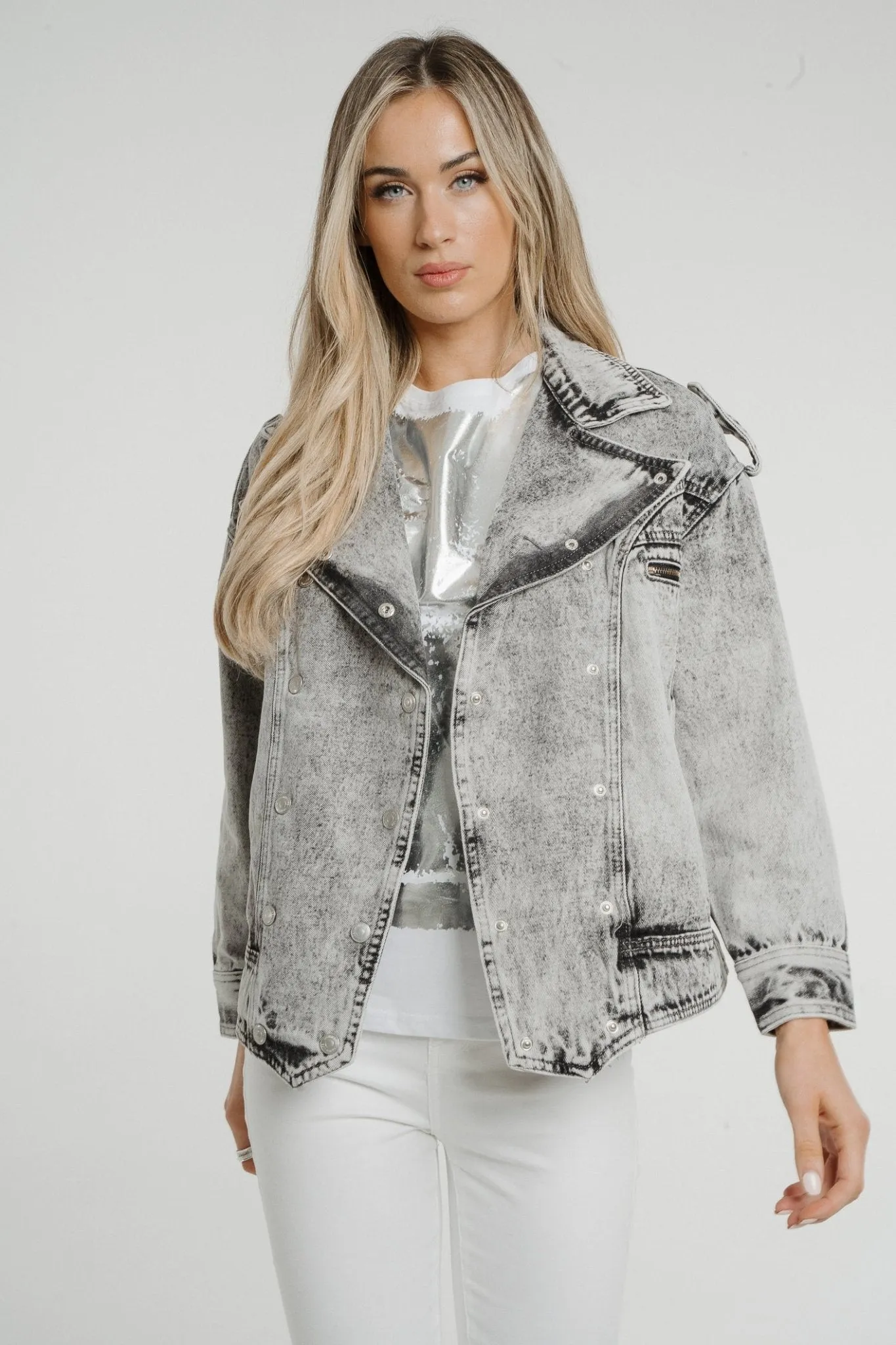 Danni Denim Jacket In Grey