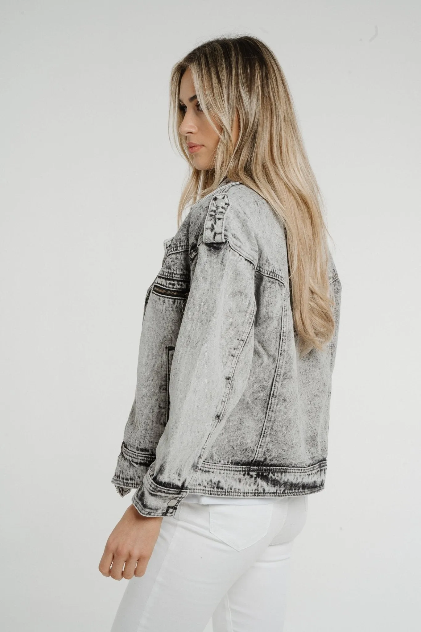 Danni Denim Jacket In Grey