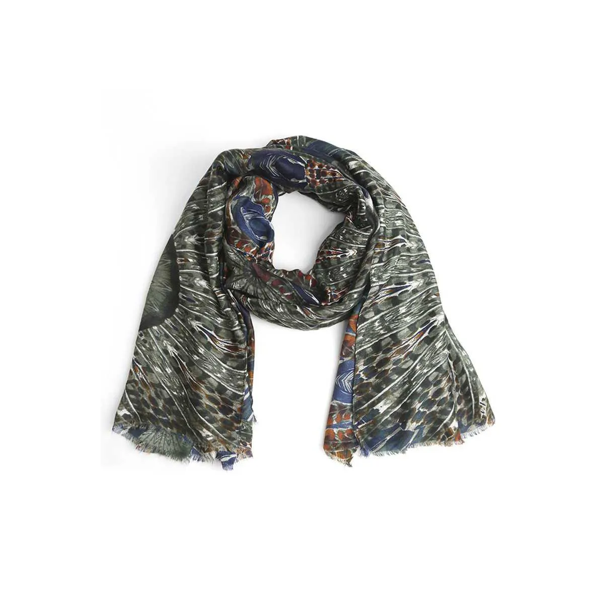 Fashion Feather Print Skinny Scarf