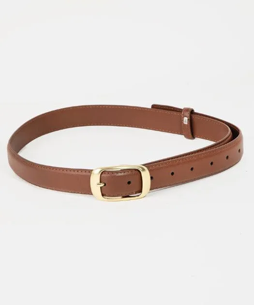 Faux Leather Belt - Brown