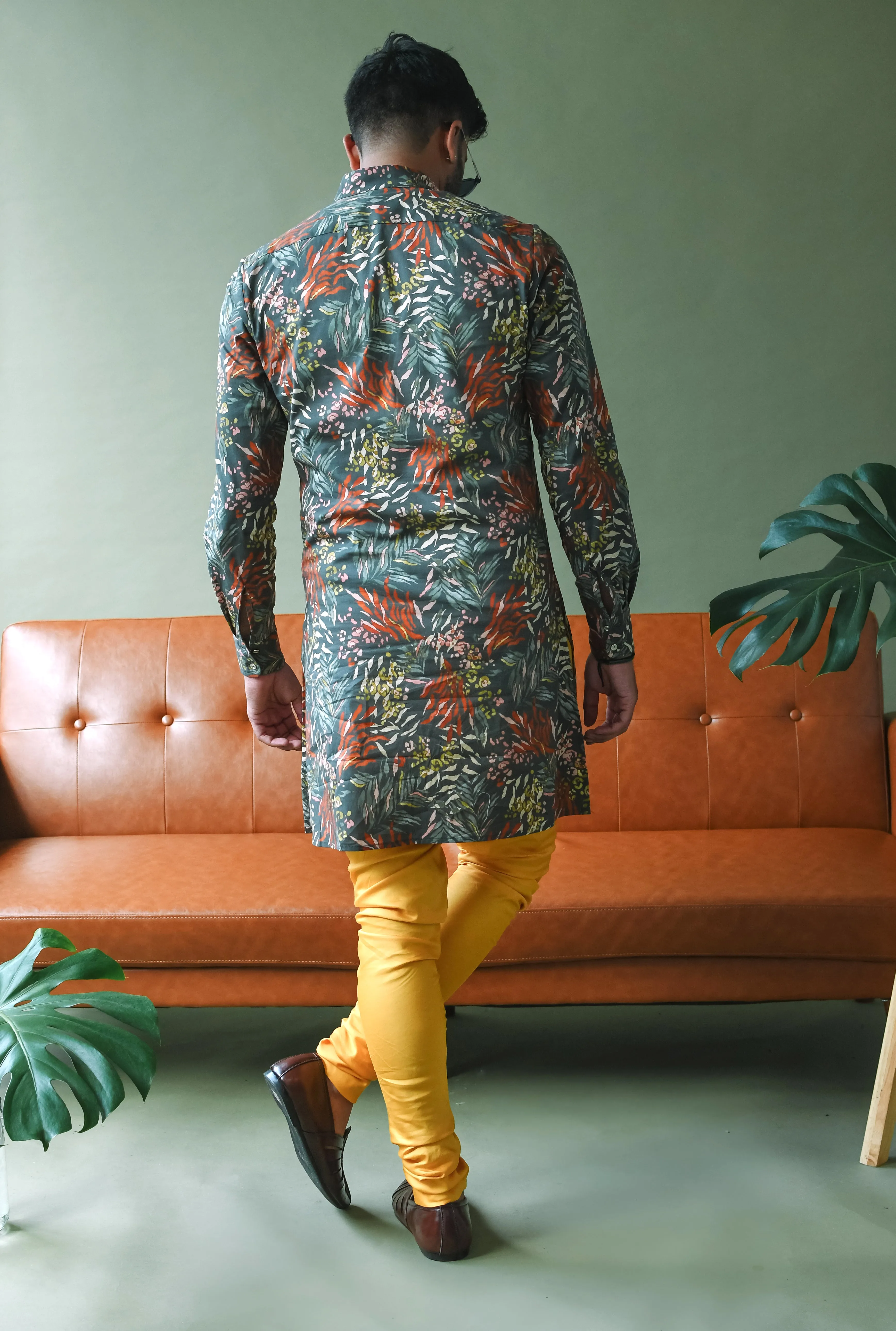 FIRAZ Green Printed Kurta