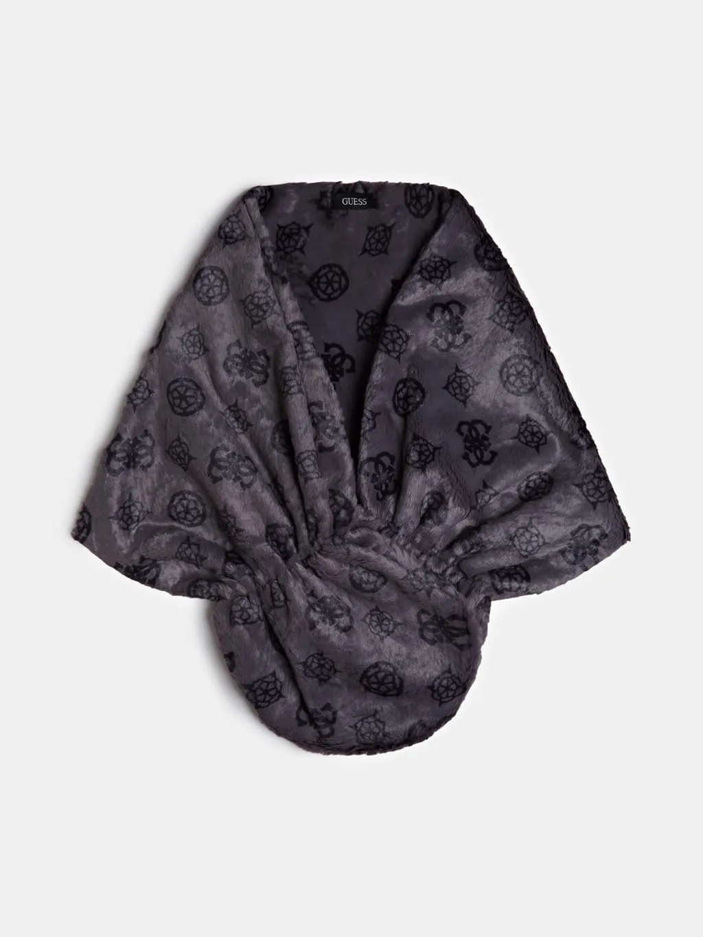 GUESS FAUX FUR LOGO SCARF