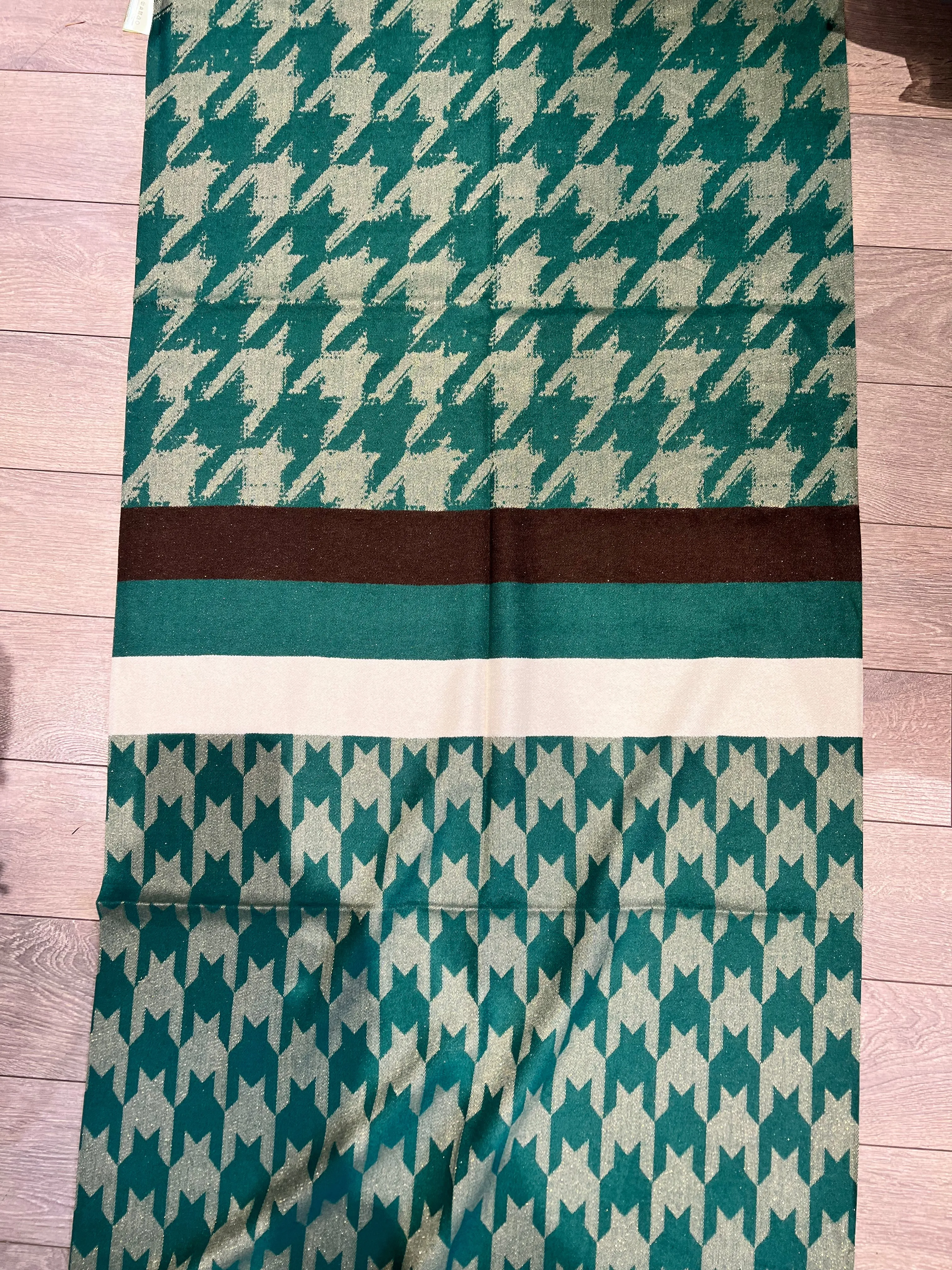 Italian Metallic Chevron Scarf