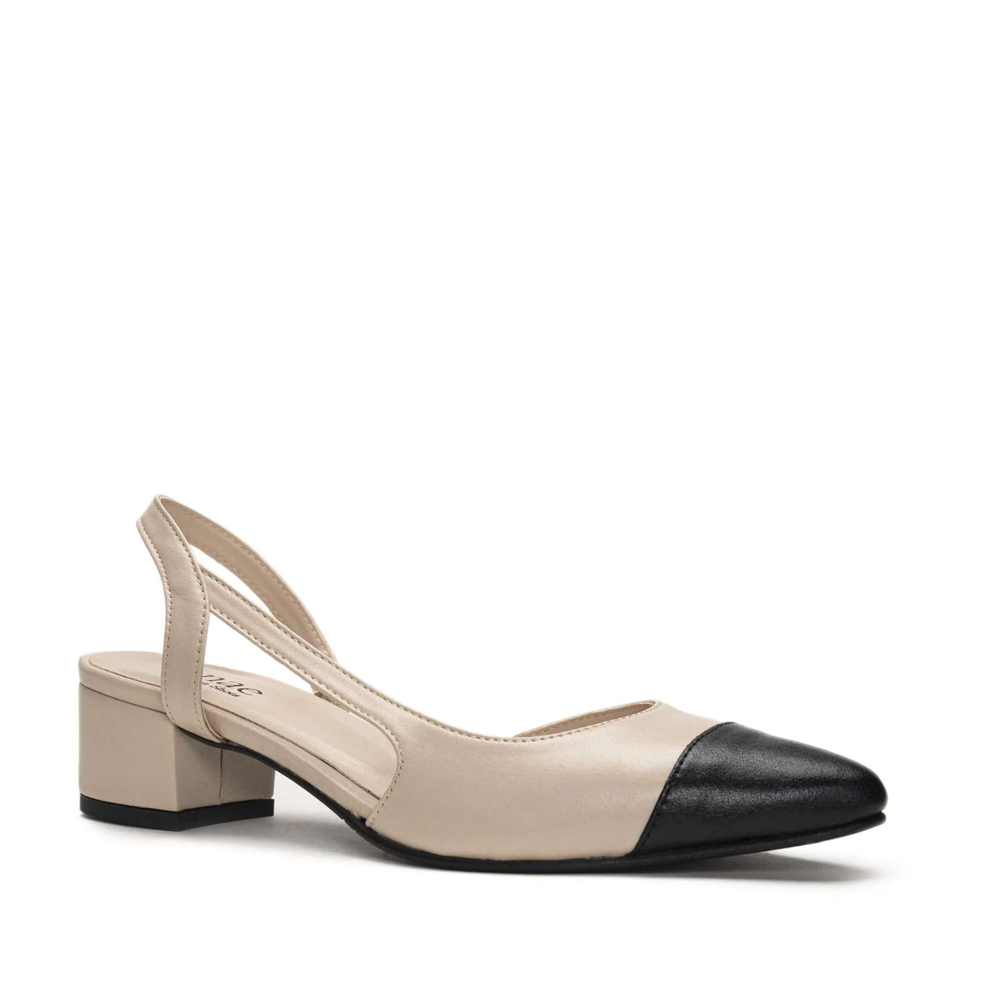 Jaque Vegan Leather Slingback Pumps | Beige