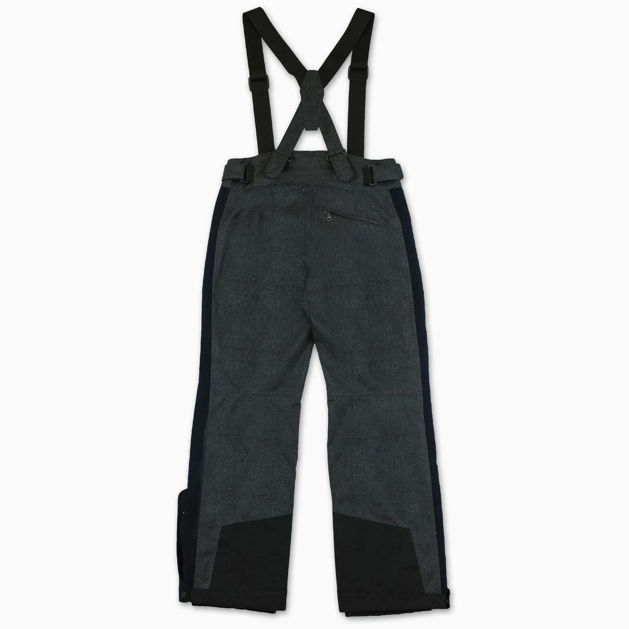 Kilian ski pants in laminated virgin wool (dark grey melange)