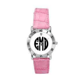 Ladies Classic Block Monogram Watch