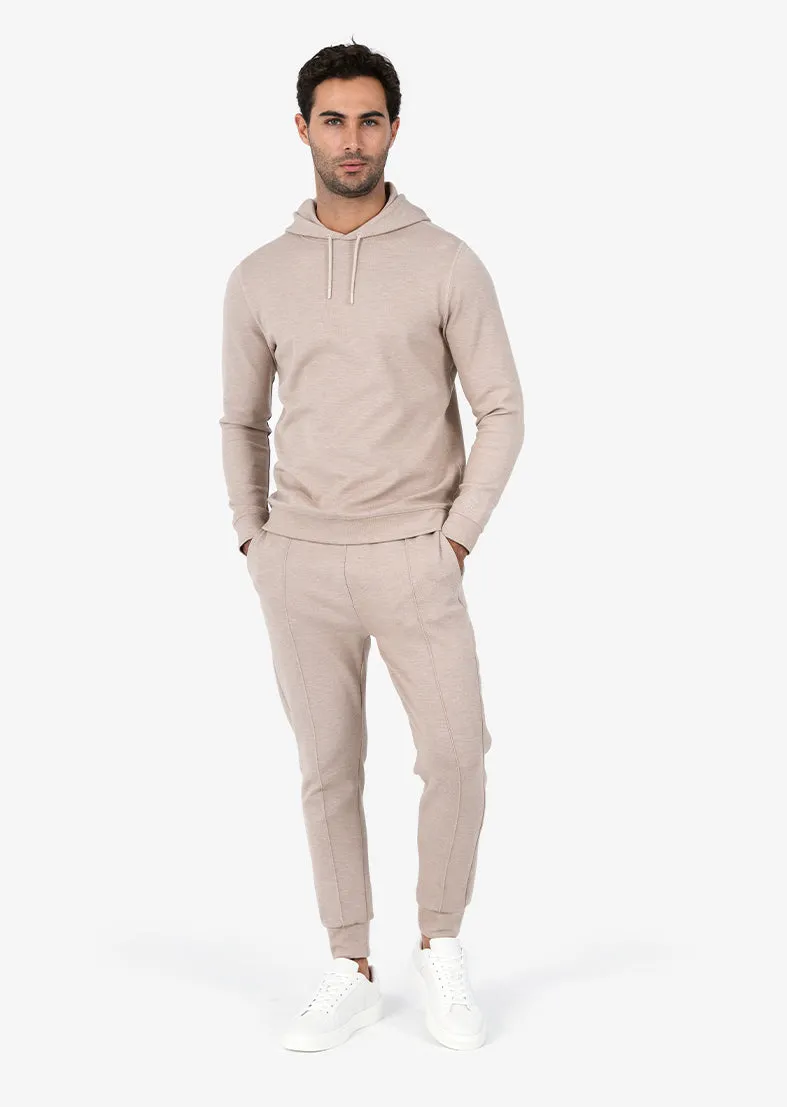 Mens All Around Lounge Hoodie & Pants Set Oat Marl