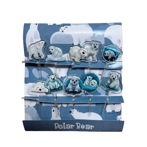 Polar Bears Acrylic Food Pick