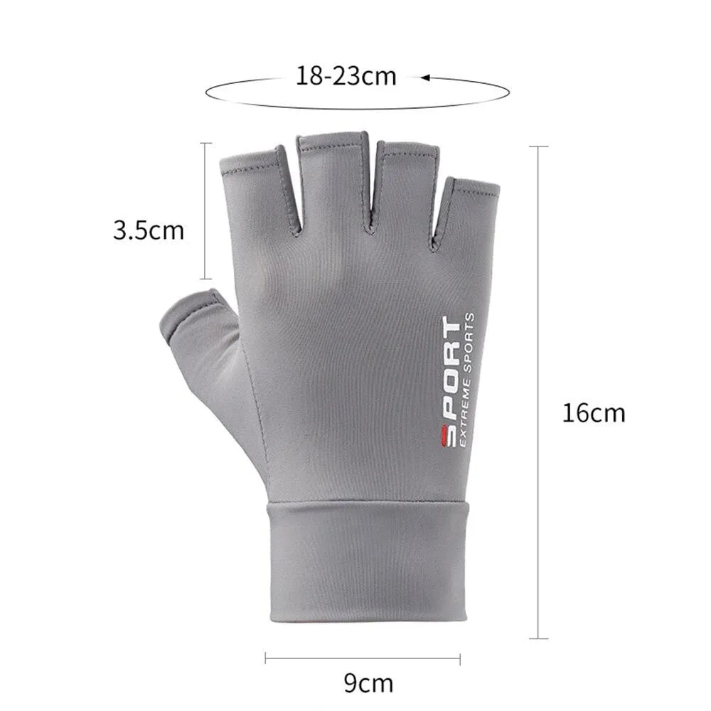 Quick Dry Bicycle Gloves For Cycling Men's Fingerless Gloves Solid Mtb Bike Riding Glove Anti-Slip Motorcycle Driving Gloves