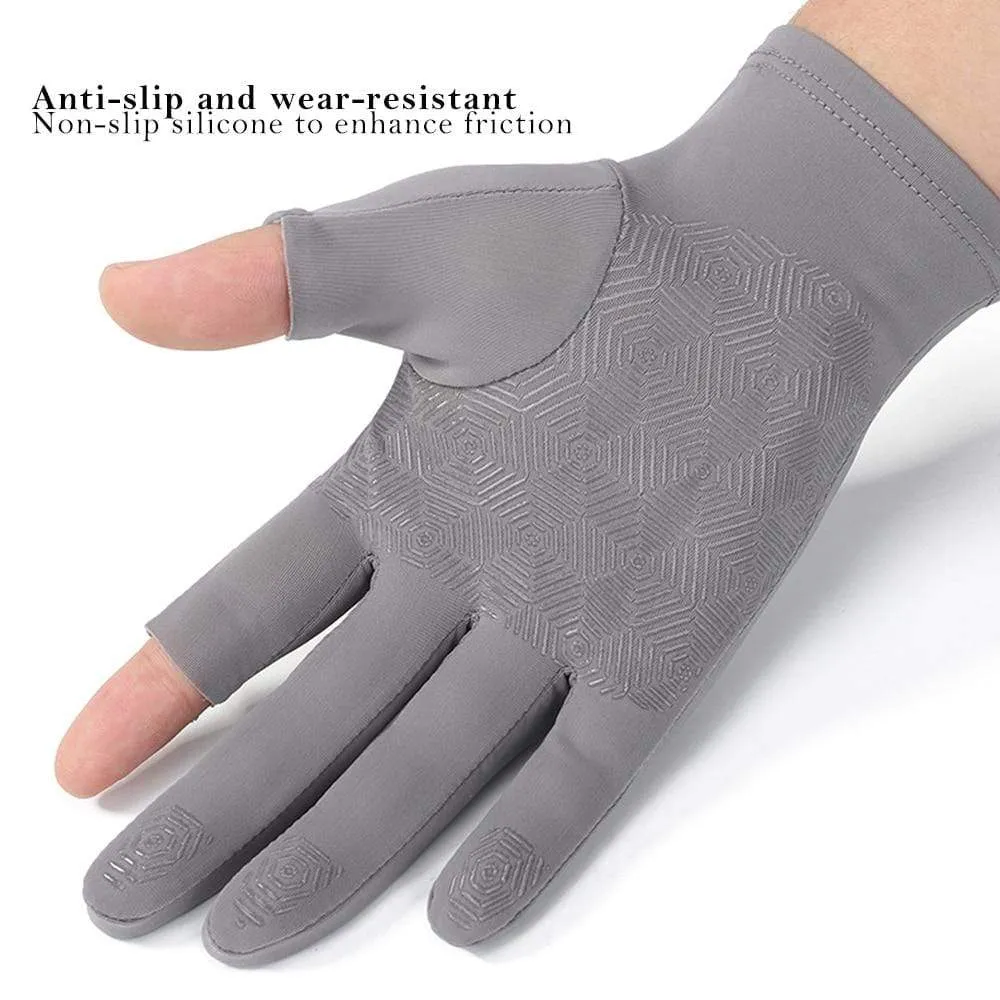 Quick Dry Bicycle Gloves For Cycling Men's Fingerless Gloves Solid Mtb Bike Riding Glove Anti-Slip Motorcycle Driving Gloves