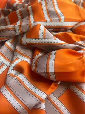 Silky Scarf | Hermes Orange