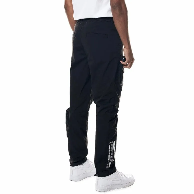 Smoke Rise Printed Nylon Utility Pants (Black) WP23182