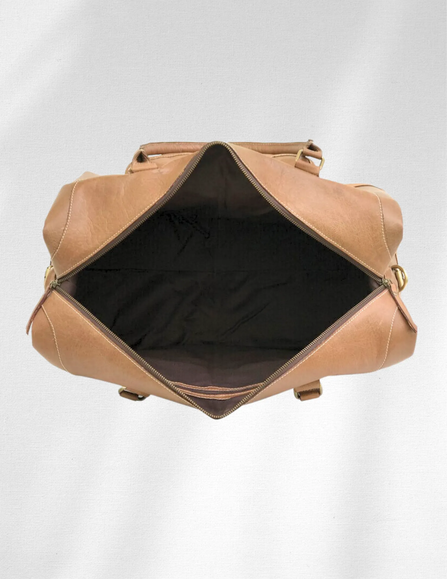 Soft Leather Cowhide Weekender Bag