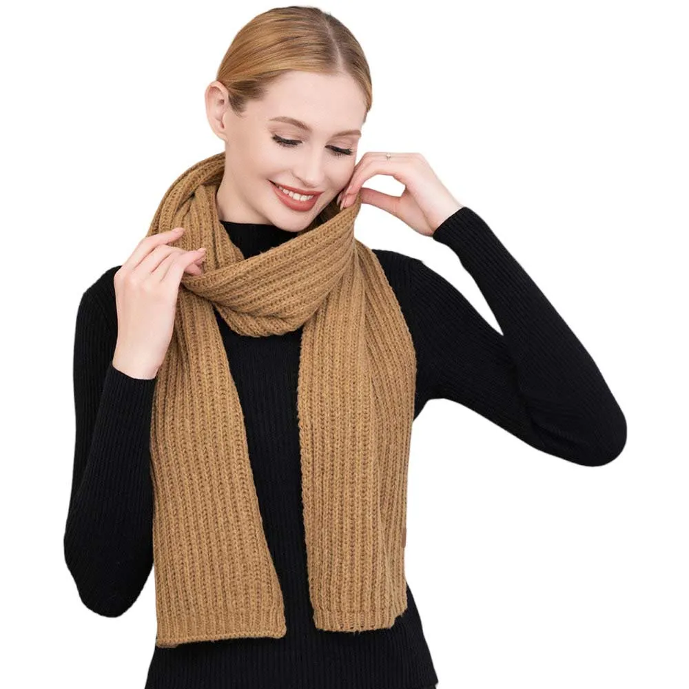 Solid Knit Oblong Scarf