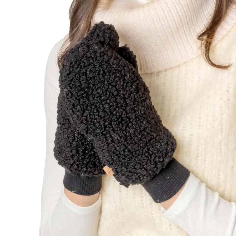 Solid Sherpa Mitten Gloves