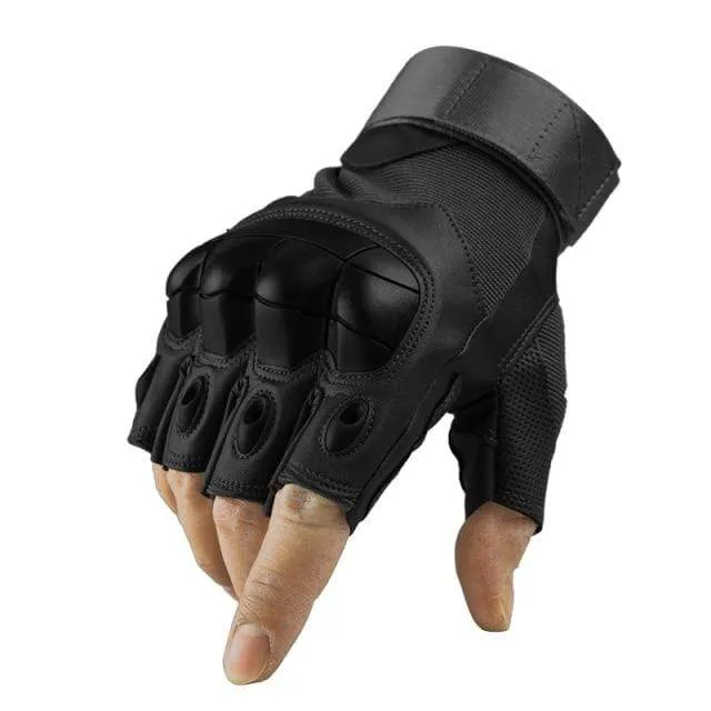 Tactical Gloves Military Men Hard Knuckle Army Paintball Airsoft Shoot Combat AntiSkid Motorcycle Gloves Fingerless Touch Screen