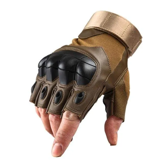 Tactical Gloves Military Men Hard Knuckle Army Paintball Airsoft Shoot Combat AntiSkid Motorcycle Gloves Fingerless Touch Screen