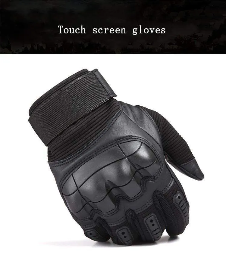 Tactical Gloves Military Men Hard Knuckle Army Paintball Airsoft Shoot Combat AntiSkid Motorcycle Gloves Fingerless Touch Screen