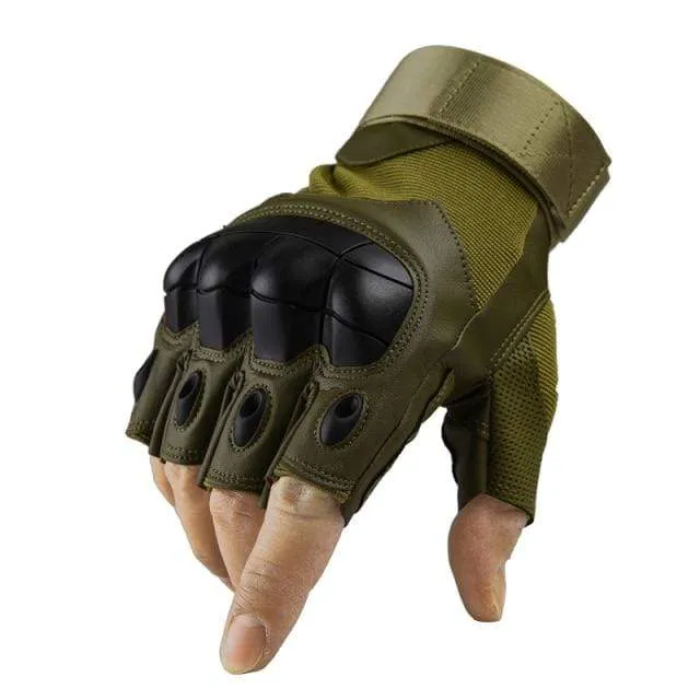 Tactical Gloves Military Men Hard Knuckle Army Paintball Airsoft Shoot Combat AntiSkid Motorcycle Gloves Fingerless Touch Screen