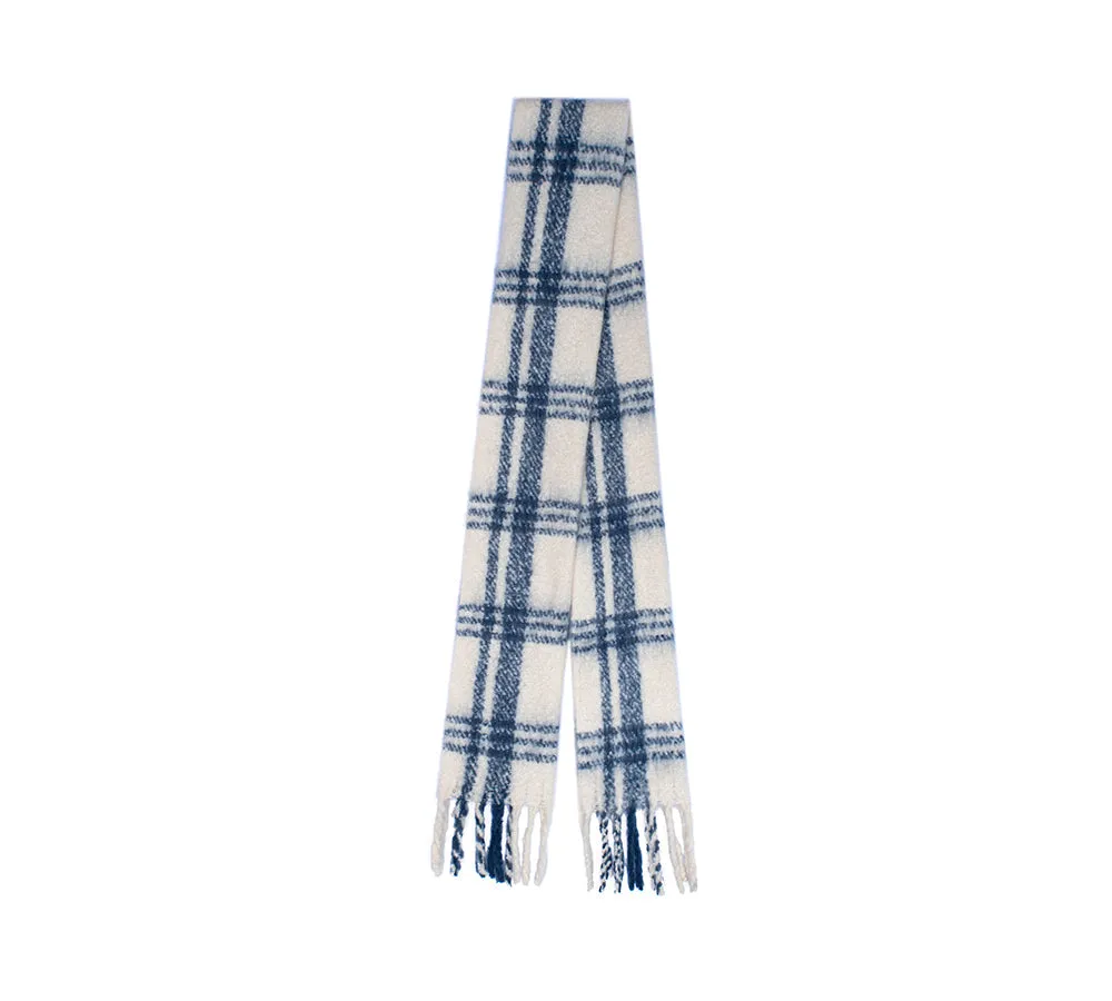 TARRAMARRA Soft Checked Fringed Scarf