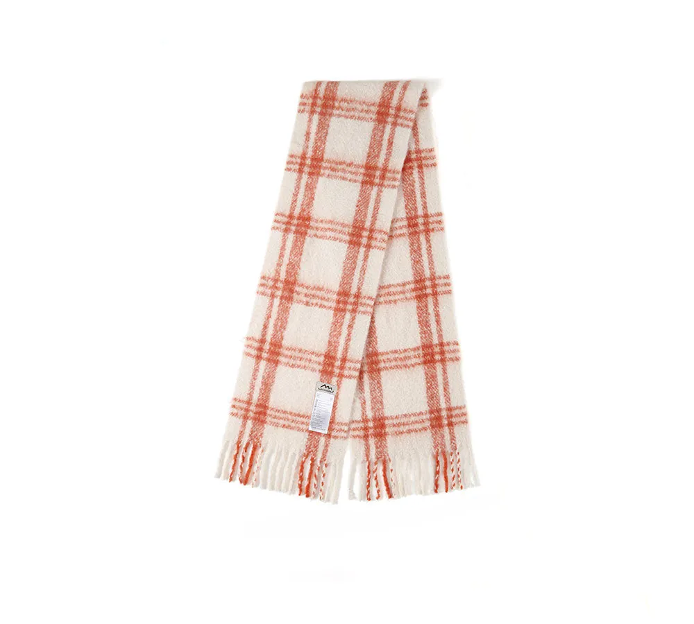 TARRAMARRA Soft Checked Fringed Scarf