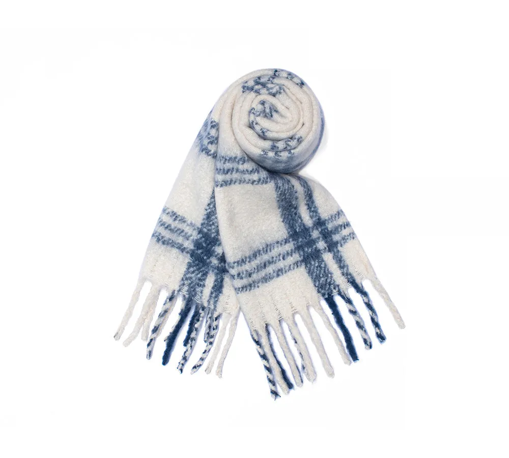 TARRAMARRA Soft Checked Fringed Scarf