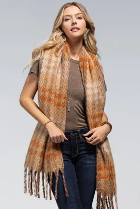 Toffee Plush Oblong Scarf